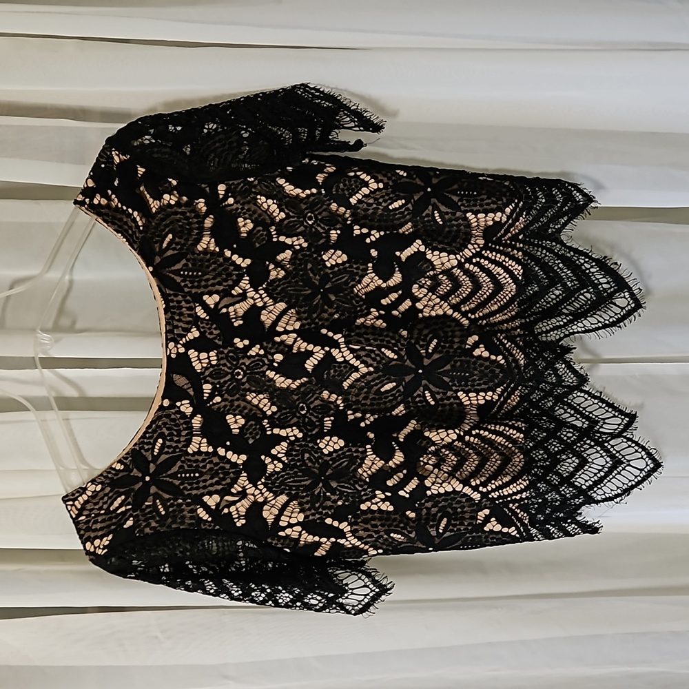 Express black lace top. Size small